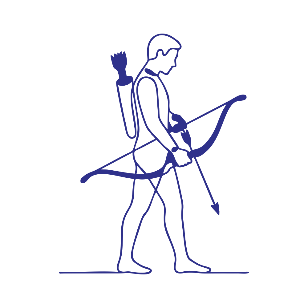 ArcheryBeauty Vector Specimen 08 in Deep Indigo