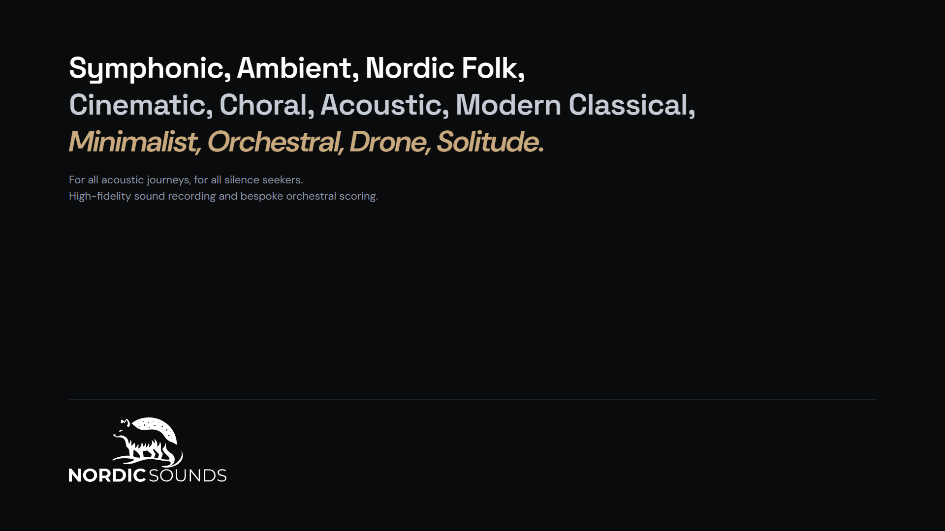 Nordic Sounds · Typographic Poster