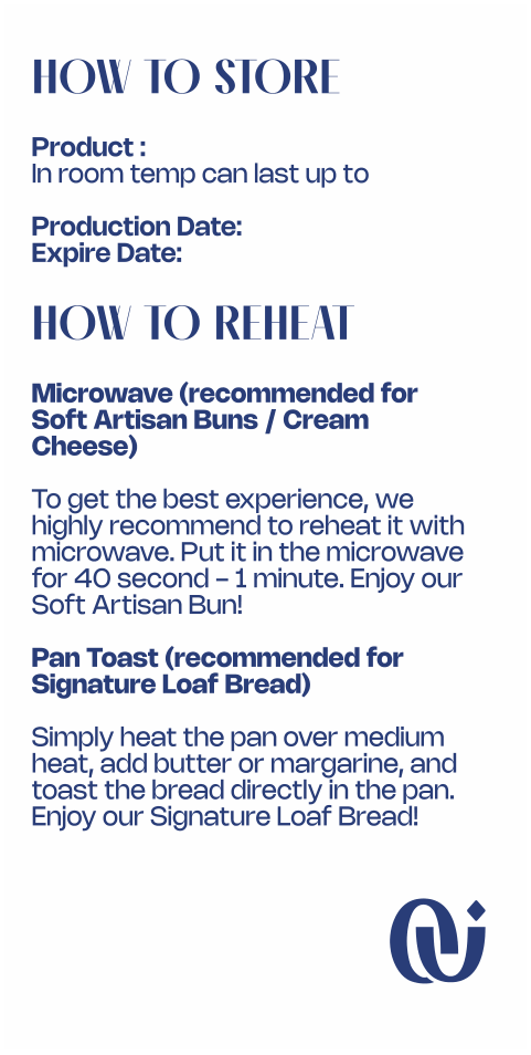 Ovenly Storing & Reheat Guide Card Front